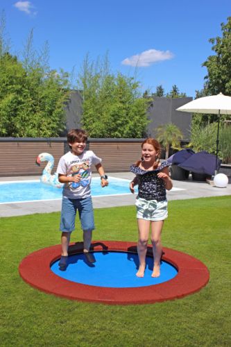 Children jumping on the trampoline Circus Simplex