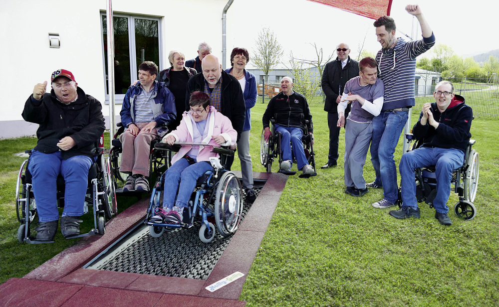 Trampoline for wheelchair user
